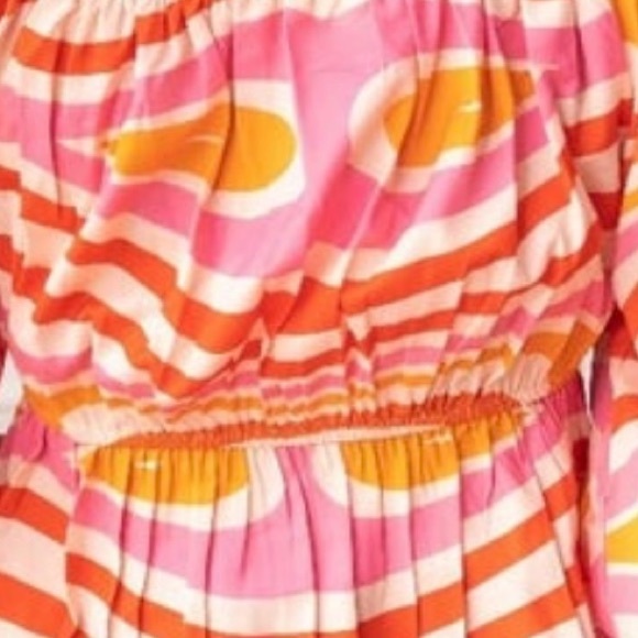 NEW WITH TAGS. EMMA&GRACE MODERN BLOUSE HOT PINK,ORANGE GROOVY PATTERN. 3XL HOT! - Picture 4 of 11